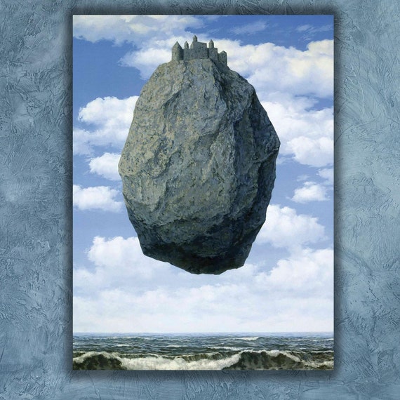 Rene Magritte Wall Art Ren Magritte The Castle In The Pyrenees 1959 Poster Art Print Reproduction Print Ren Magritte Art Poster