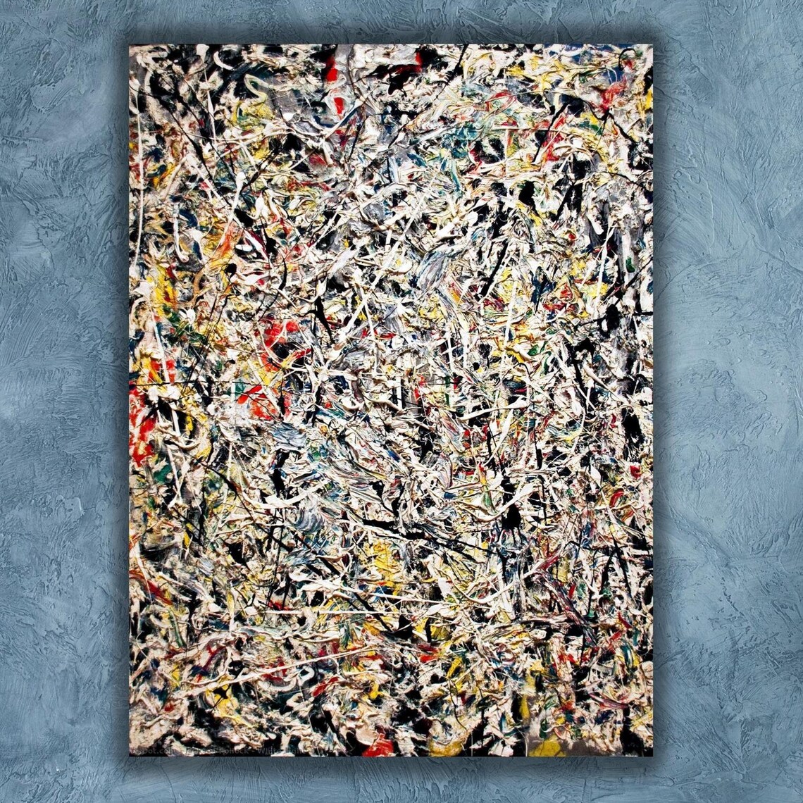 Colorful Drip Paint Splatter Abstract Expressionist Action Art Poster - Image 3