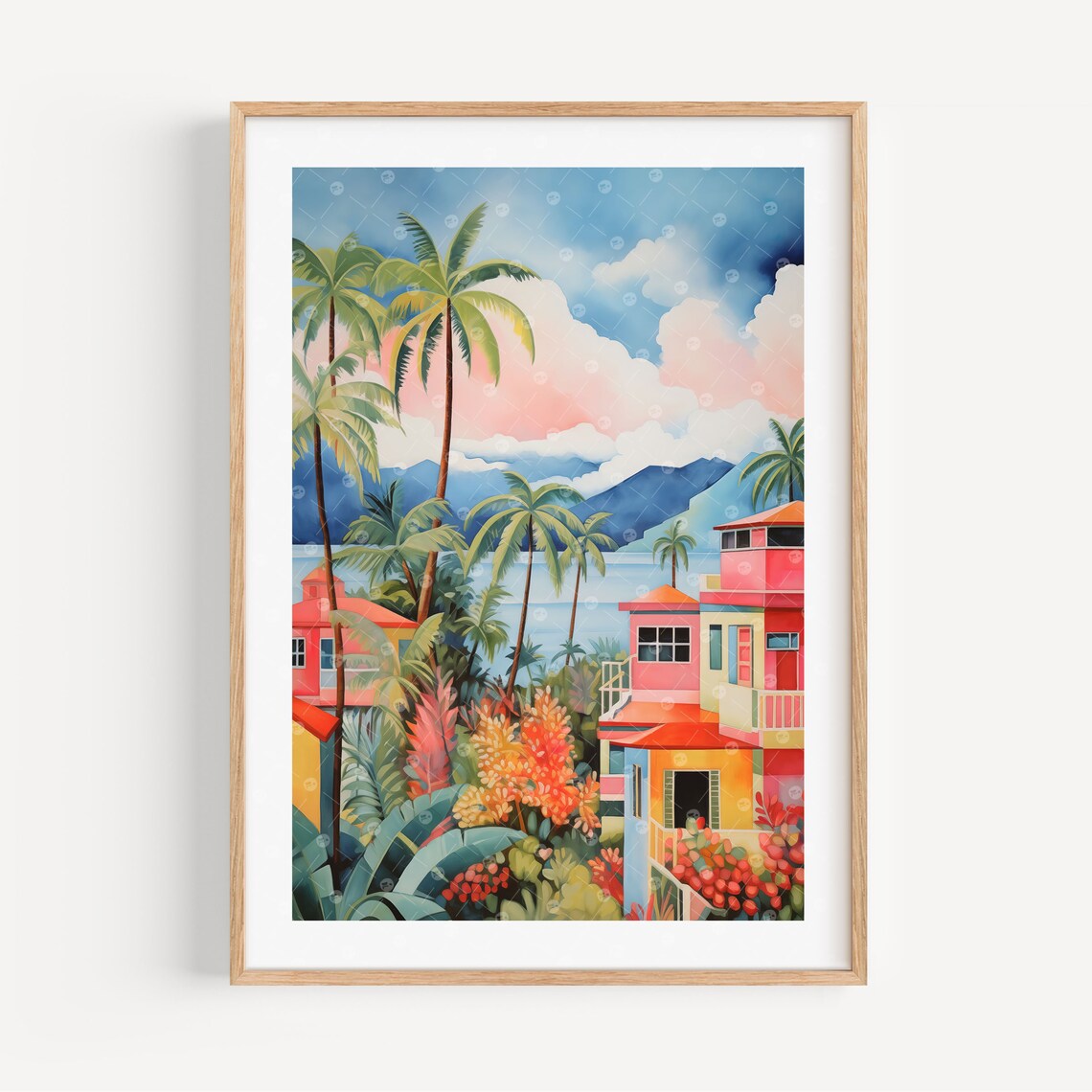 Lahaina Hawaii Coastal Art Print, Giclee Print