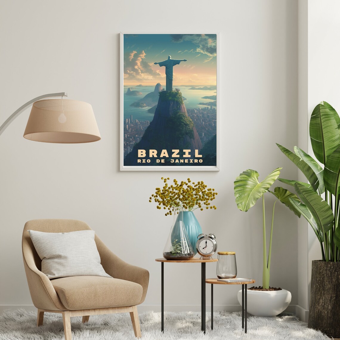 Iconic Christ the Redeemer Rio de Janeiro Brazil Travel Poster - Image 4