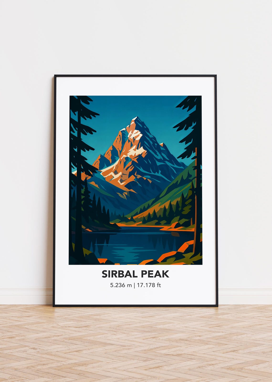 Sirbal Peak Orange Rock Summit Above Pine Lake Landscape Poster