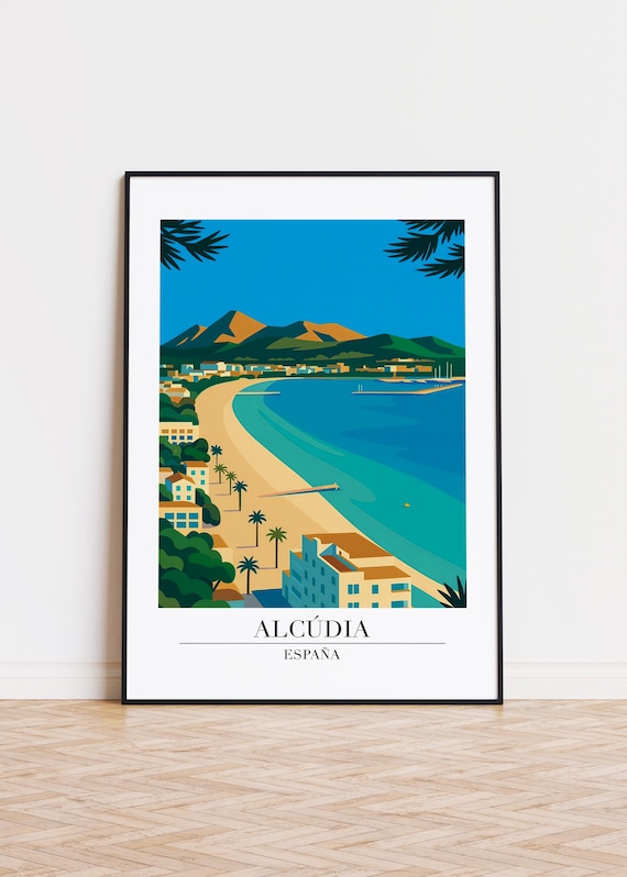 Alcdia Spain Modern Travel Poster