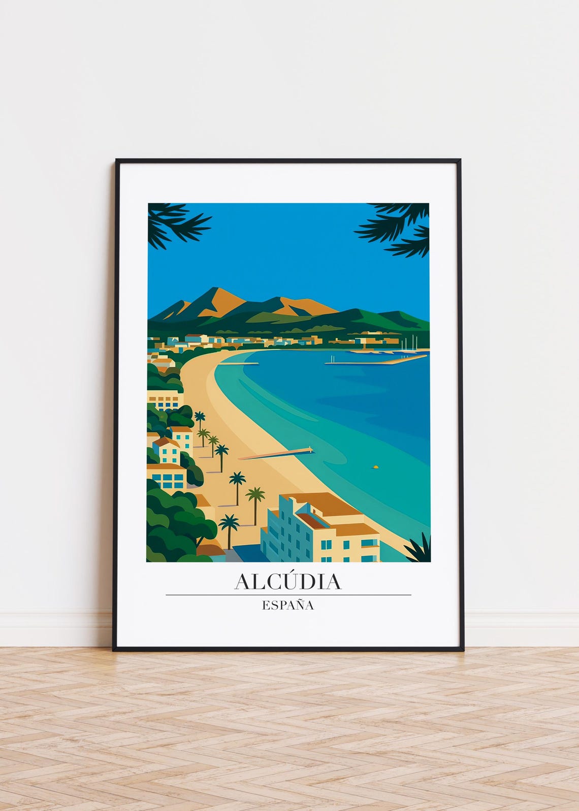 Alcdia Spain Modern Travel Poster