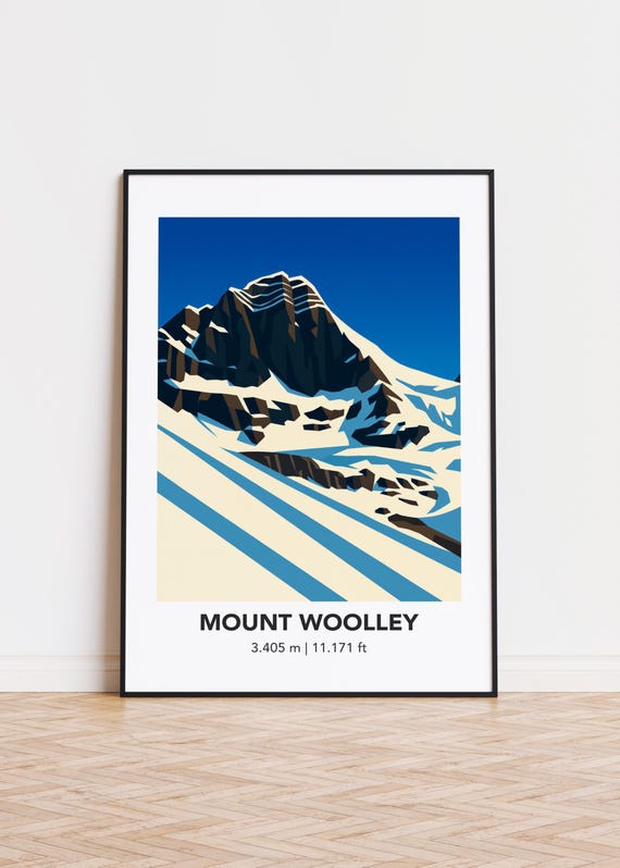 Mount Woolley Art Print Mountain Illustration Poster