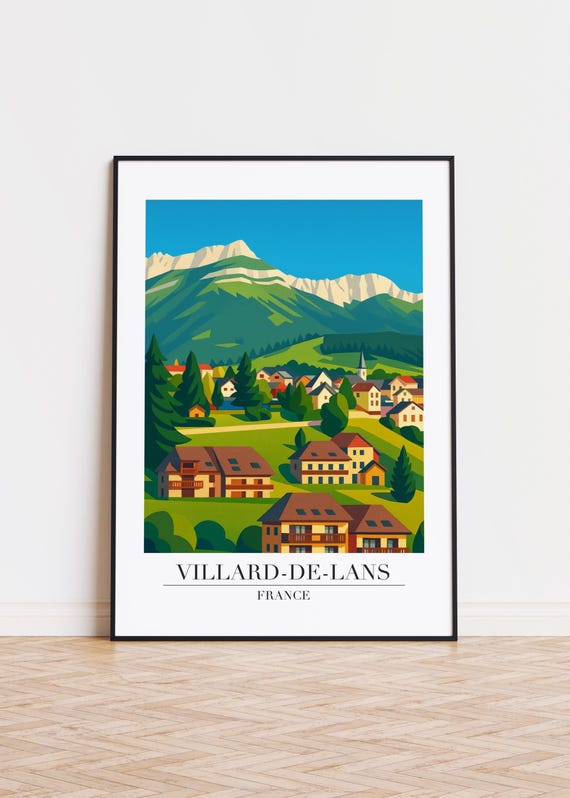 Villarddelans France Poster Skyline Art Print