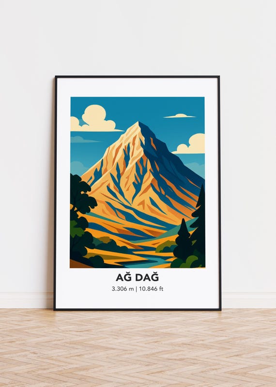 A Da Poster Print Illustration Art Mountain
