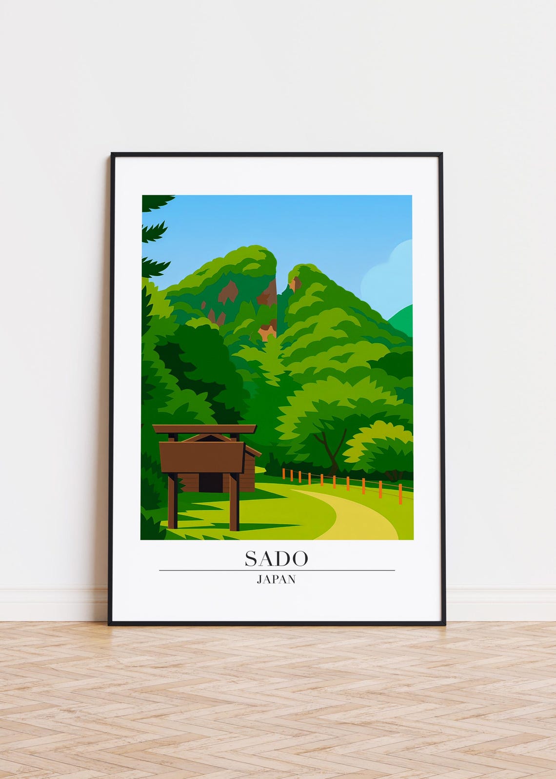 Sado Poster Print, Illustration Art Japan
