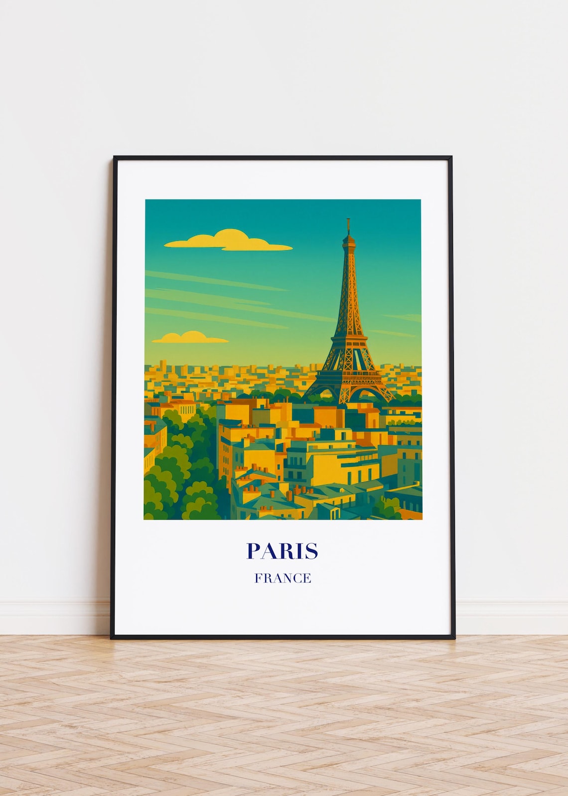 Paris Illustration Poster, Modern Minimalist Art