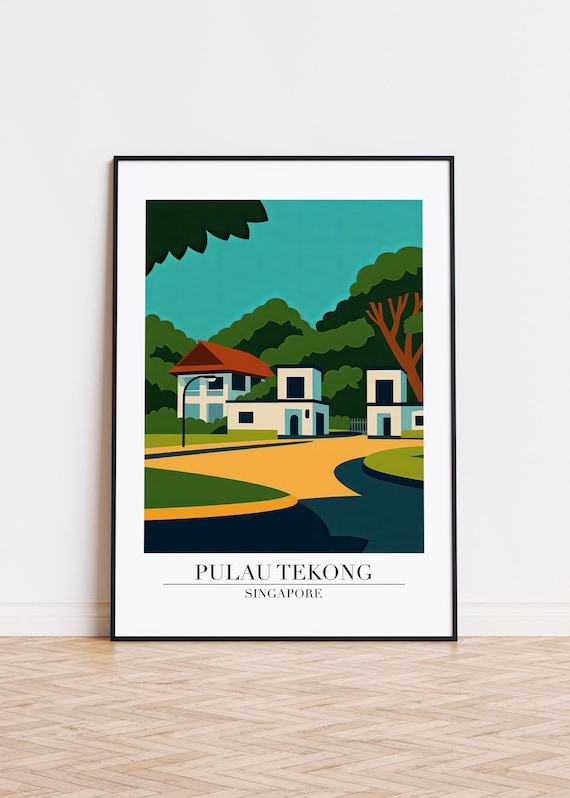 Pulau Tekong Print Singapore Illustration Art Poster