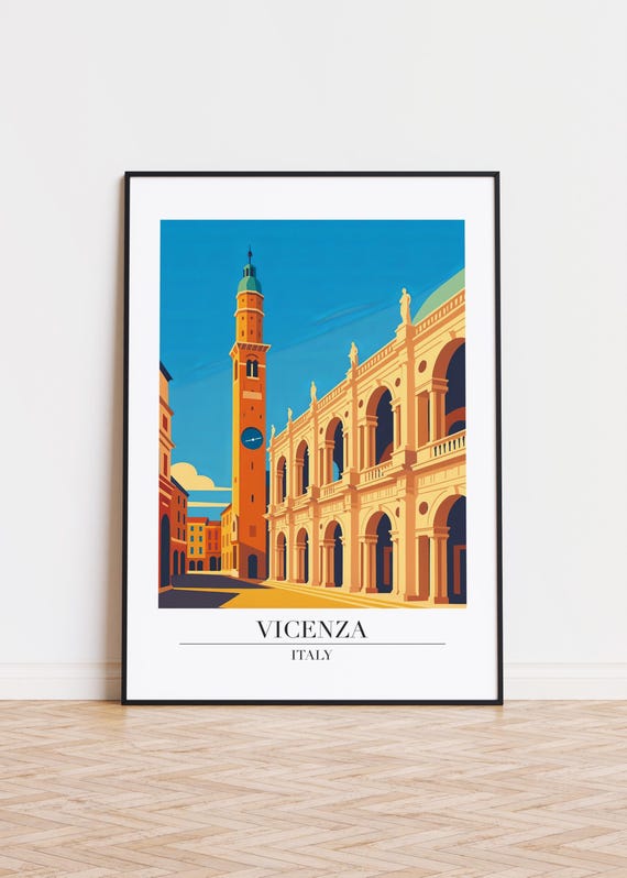 Vicenza Italy Poster Modern City Art Print