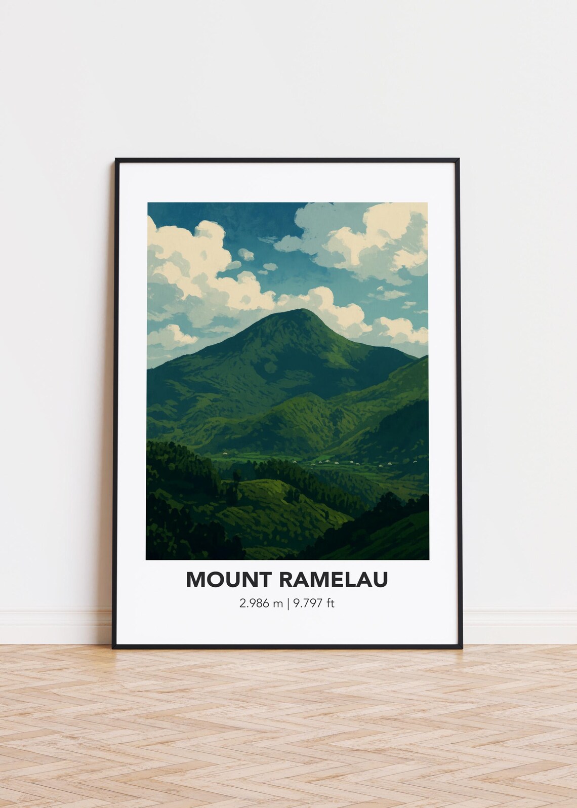Mount Ramelau Poster, Mountain Art Print