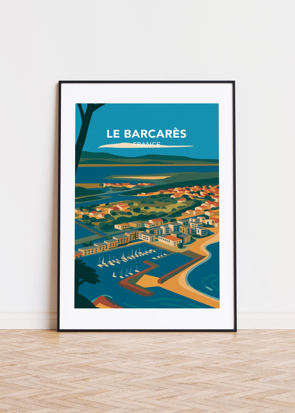 Le Barcars France Modern Travel Poster
