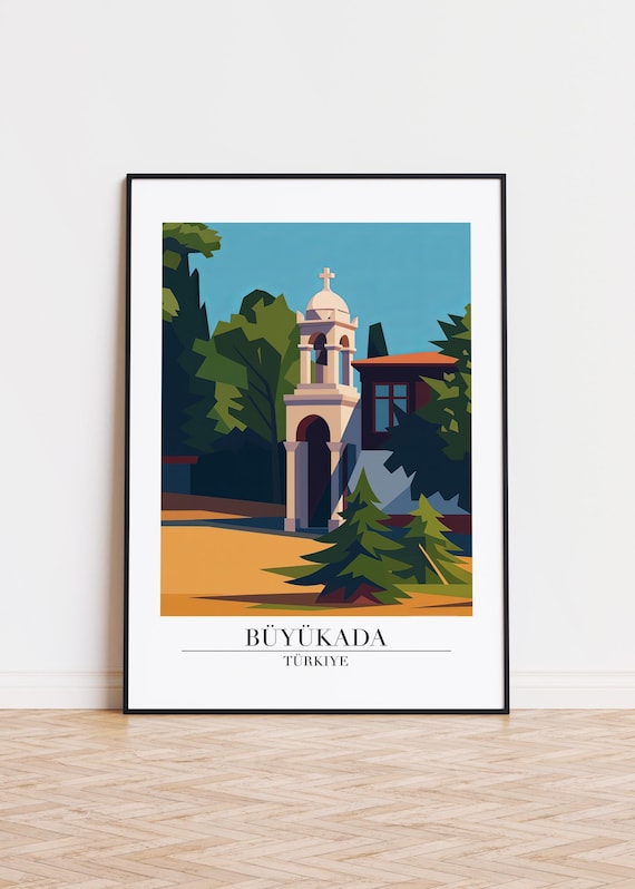 Bykada Illustration Art Print Trkiye Travel Poster