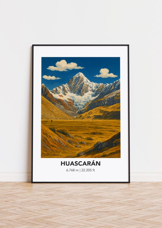 Huascarn Mountain Poster Semigloss Art Print