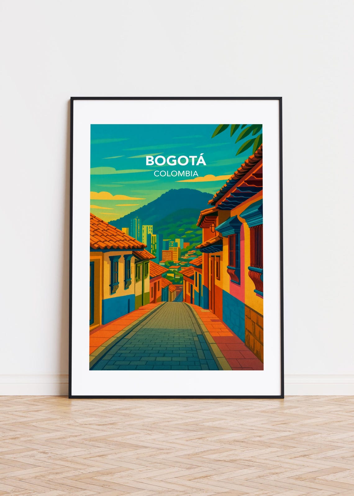 Bogot Cityscape Poster Modern Colombia Art Print