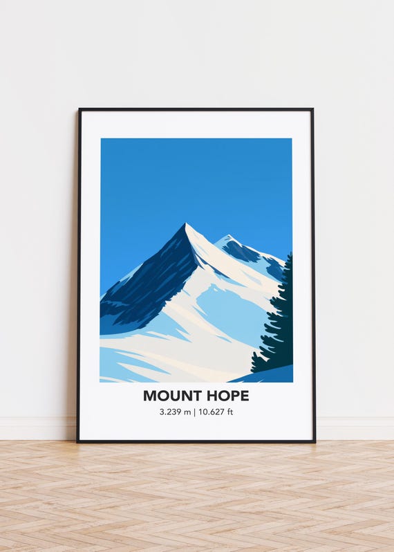 Mount Hope Poster Print Illustration Art Mountain