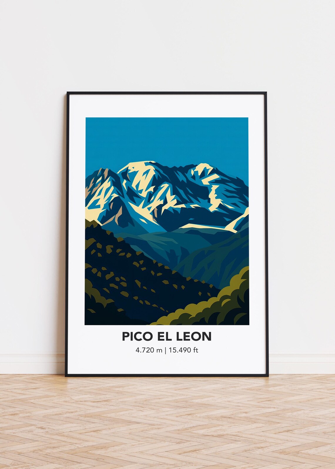 Pico El Leon Poster City Skyline Art Print