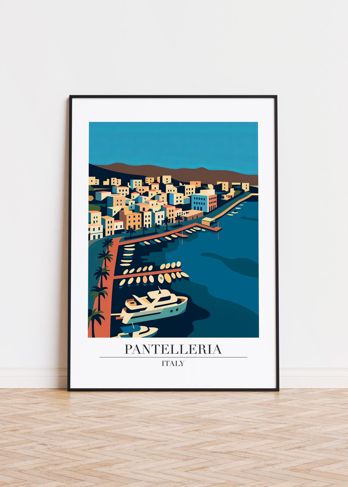 Pantelleria Italy Modern Travel Poster
