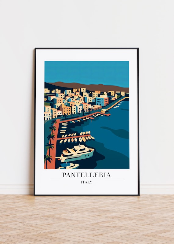 Pantelleria Italy Modern Travel Poster