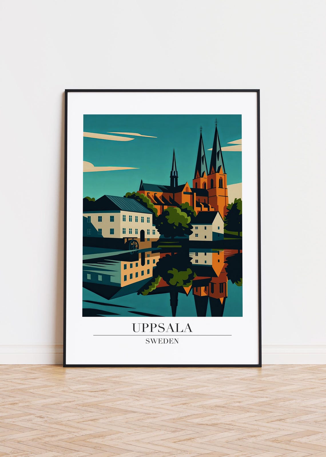 Uppsala Sweden Poster City Skyline Art Print