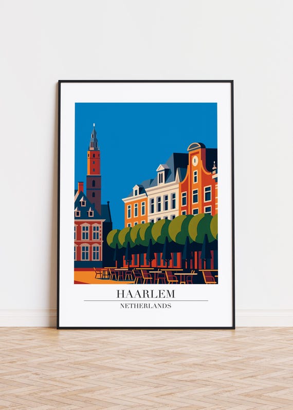 Haarlem Netherlands Poster Modern City Art Print