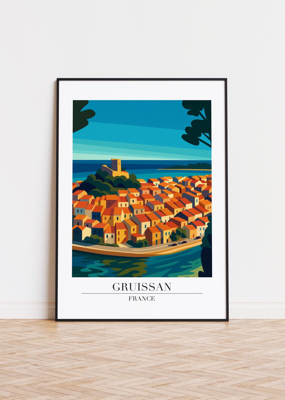 Gruissan France Minimalist Travel Poster