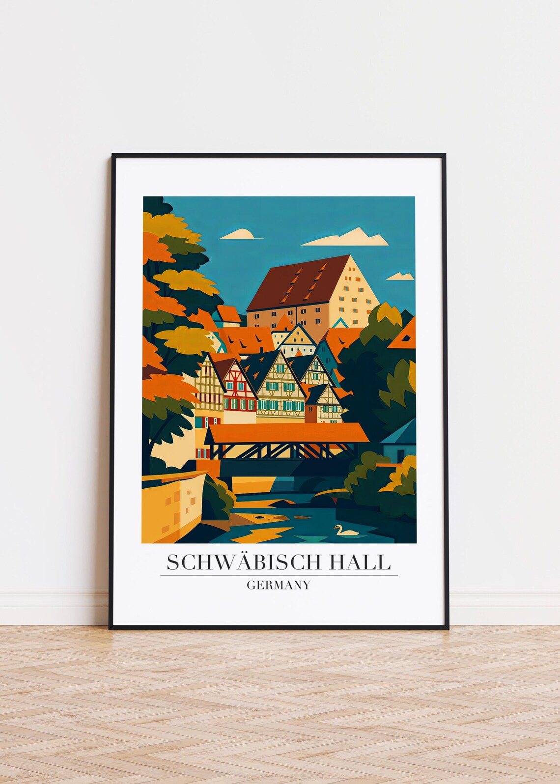 Schwäbisch Hall Germany Illustration Art Print