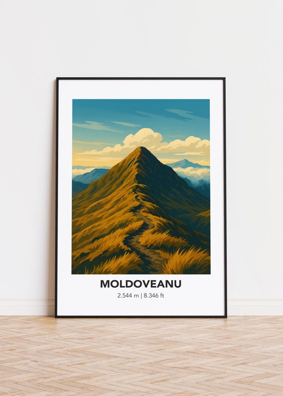 Moldoveanu Mountain Poster Nature Art Print