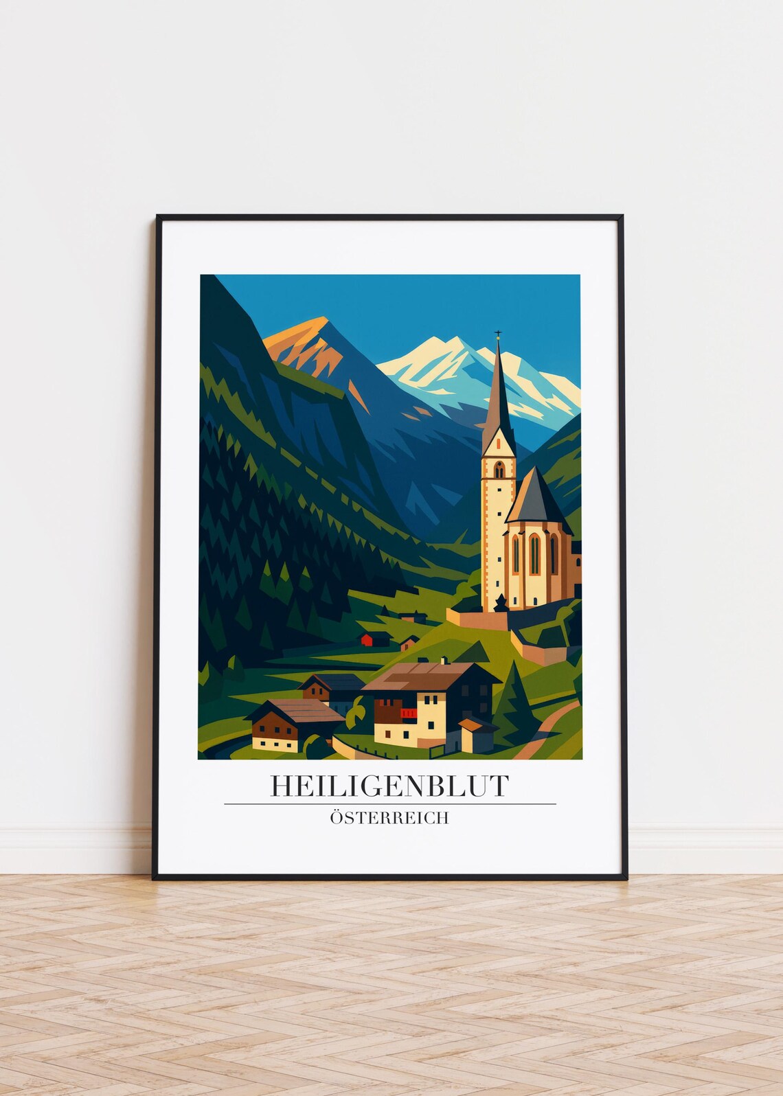 Heiligenblut Austria Modern Travel Poster