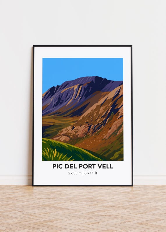 Pic Del Port Vell Mountain Print Modern Minimalist Art Poster