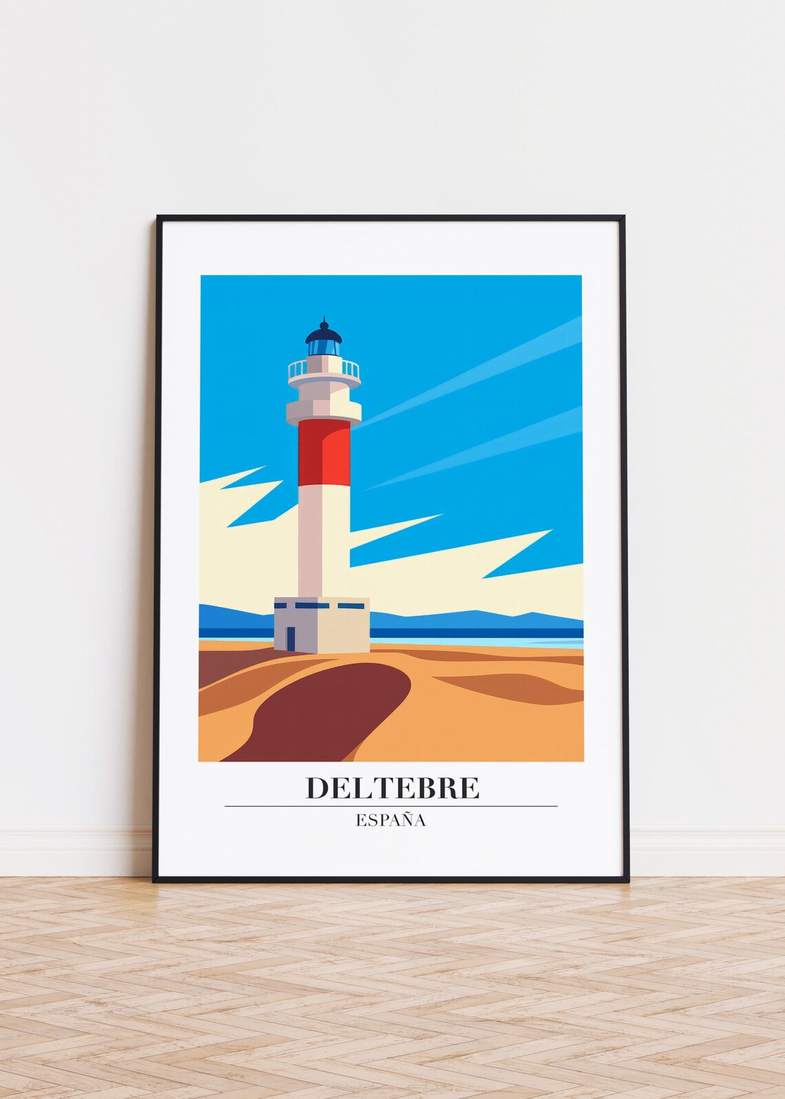 Deltebre Spain, Modern City Illustration