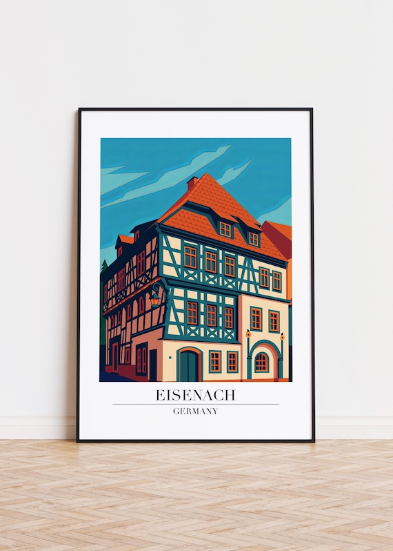 Eisenach Germany Poster City Illustration Art Print