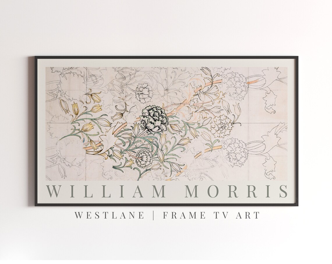 Neutral Botanical Vintage Modern Pattern Art Print - Image 2