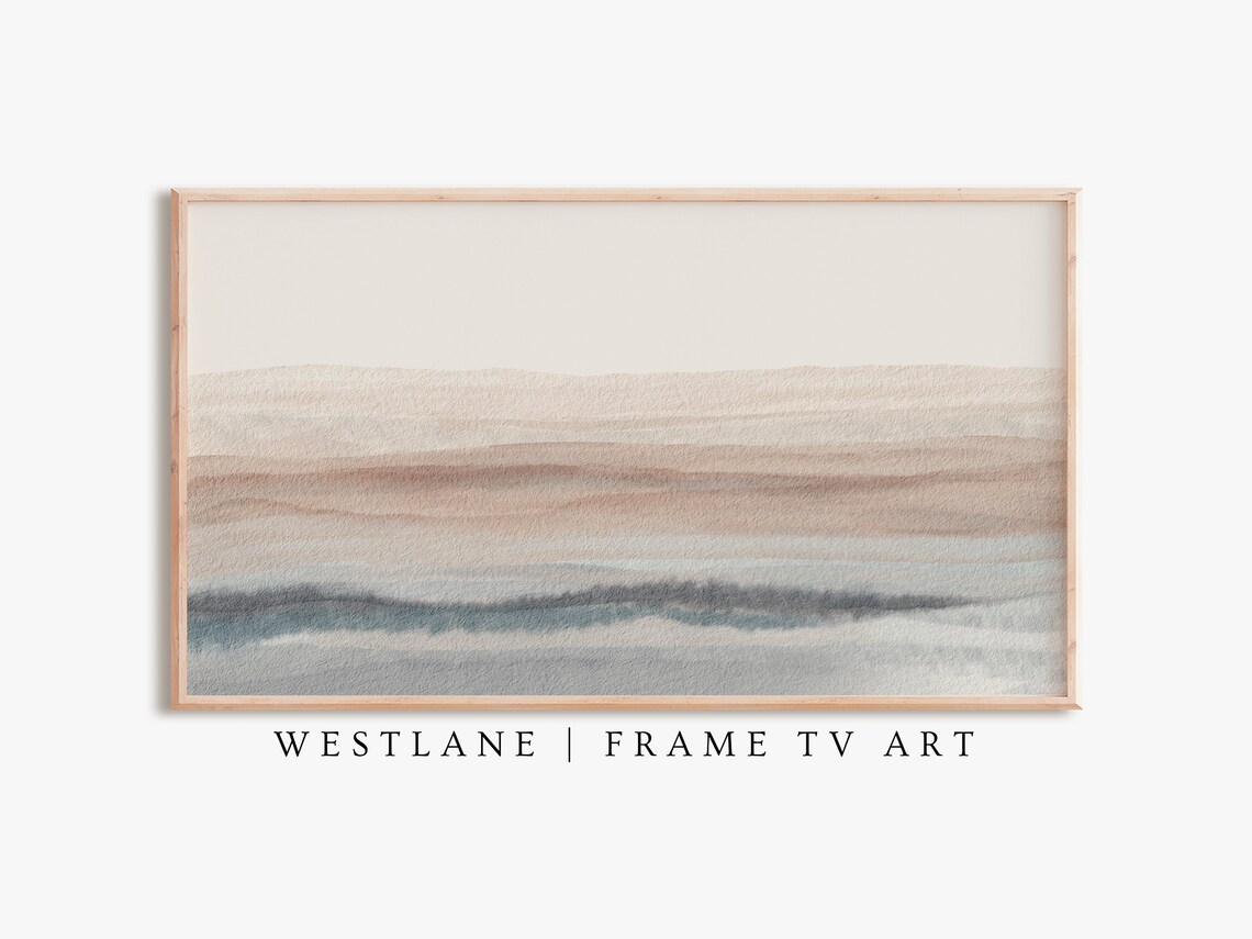 Minimalist Neutral Pastel Landscape, Poster Print