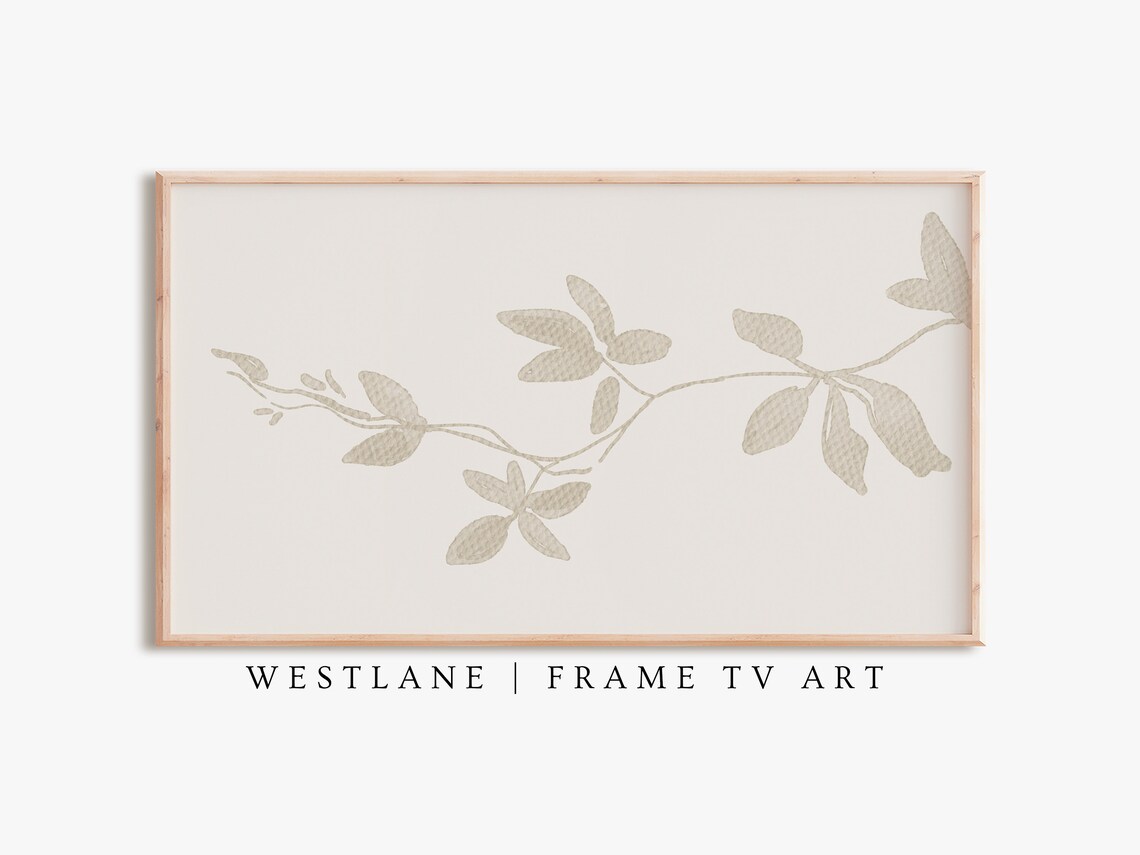 Neutral Farmhouse Botanical Vine Wall Art Print