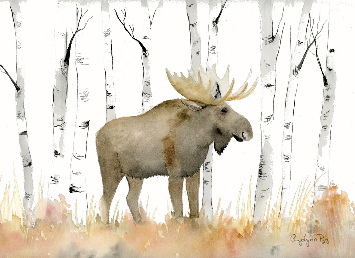 Watercolor Moose