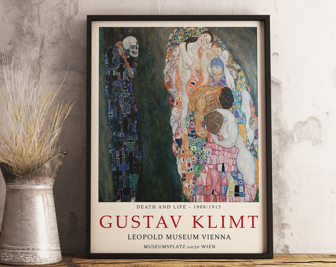 Gustav Klimt Death And Life Exhibition Poster - Image 3