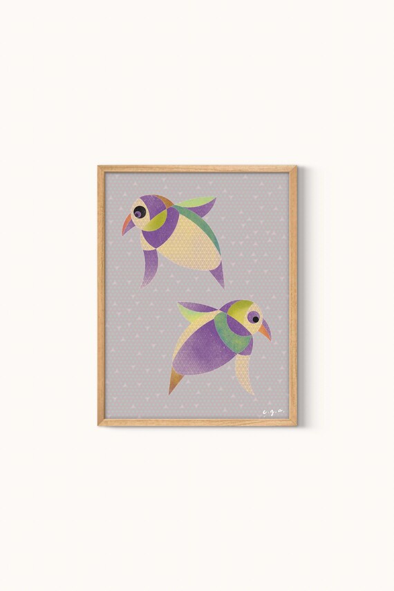 Pengubirds Art Print, Bird Characters