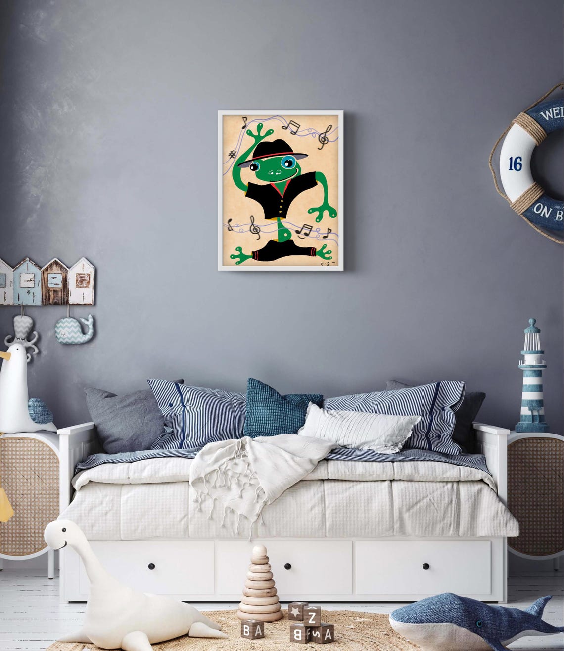 Dancer Frog Animal Nursery Room Decor - Image 2