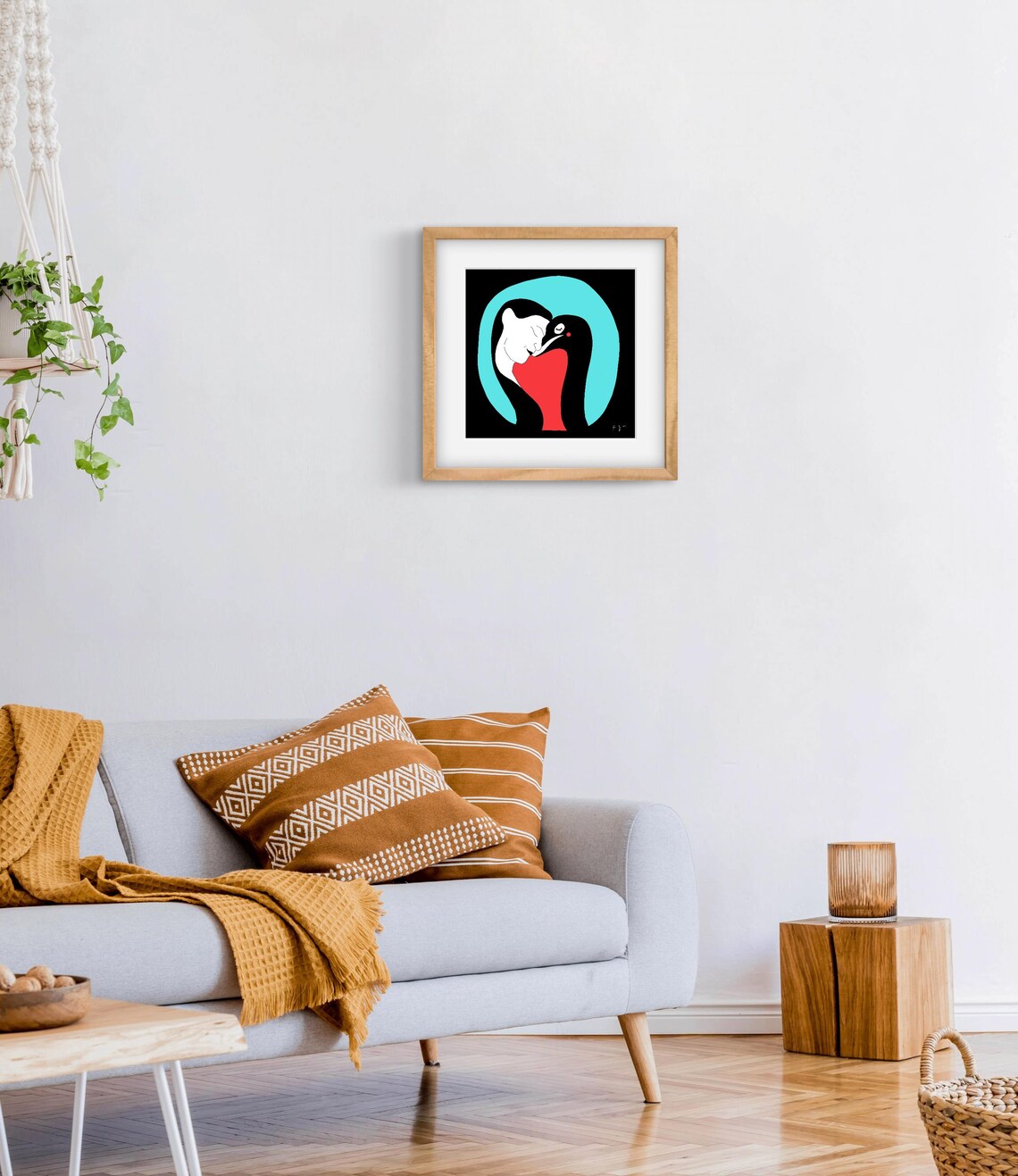 Ostrich Animal Lover Minimalist Illustration Art - Image 3