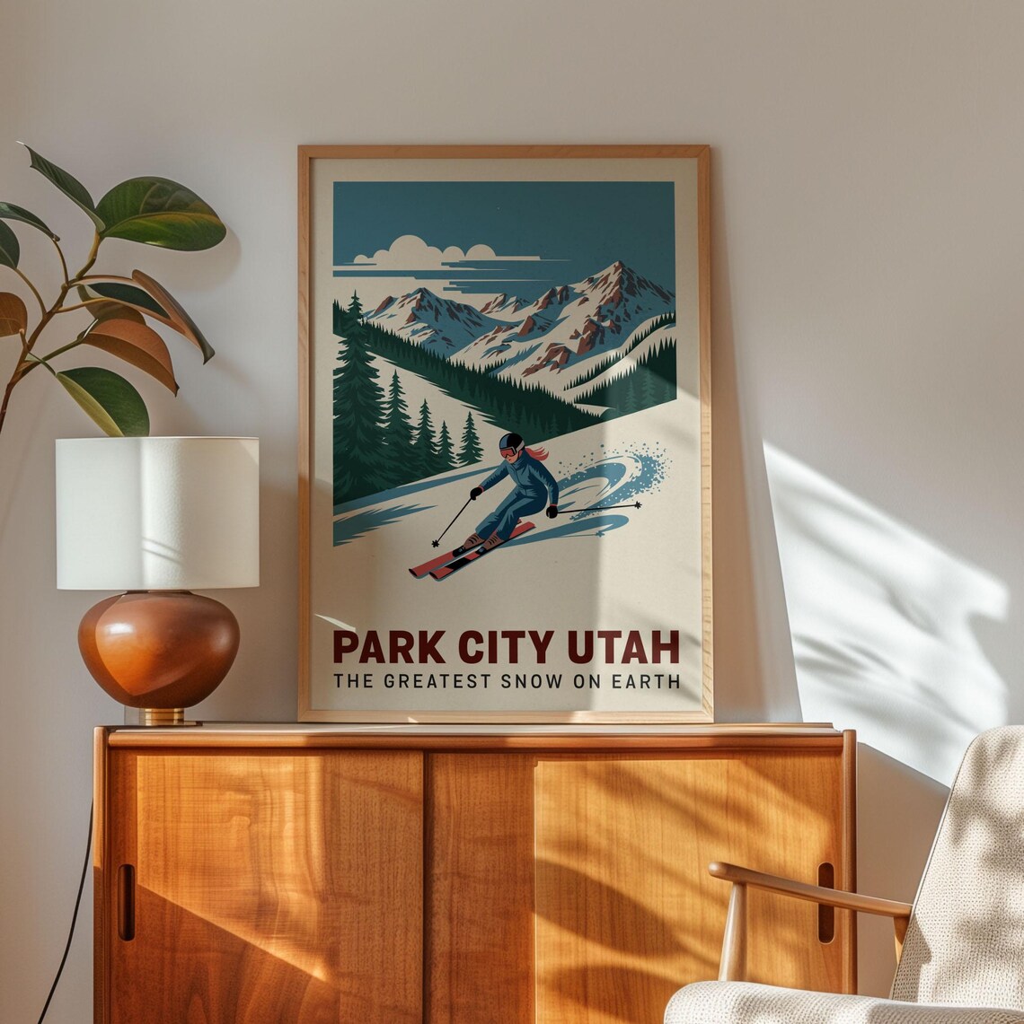 Park City Utah Ski Poster, Vintage Winter Sports