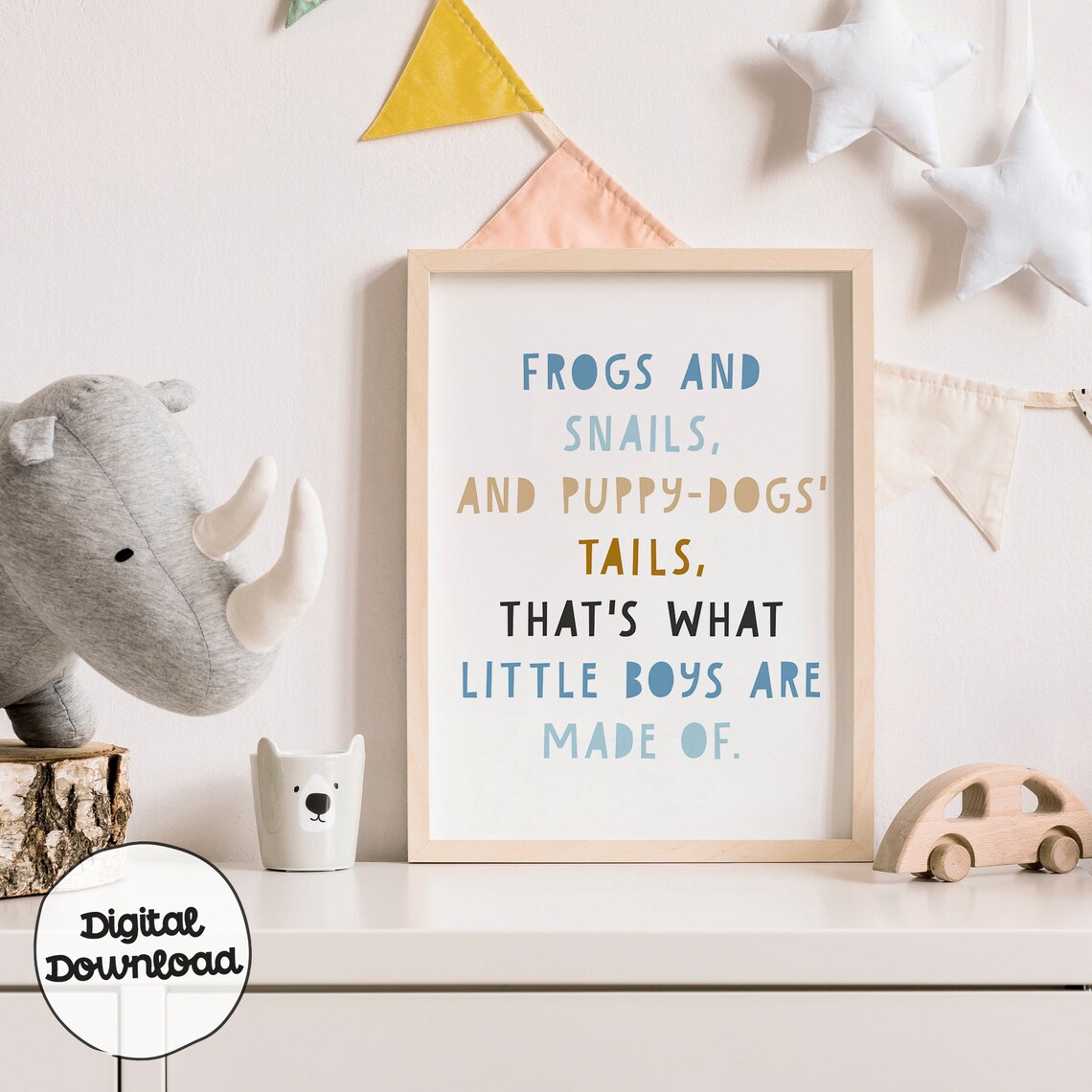 Frogs And Snails And Puppy Dog Tails Nursery Art - Image 4