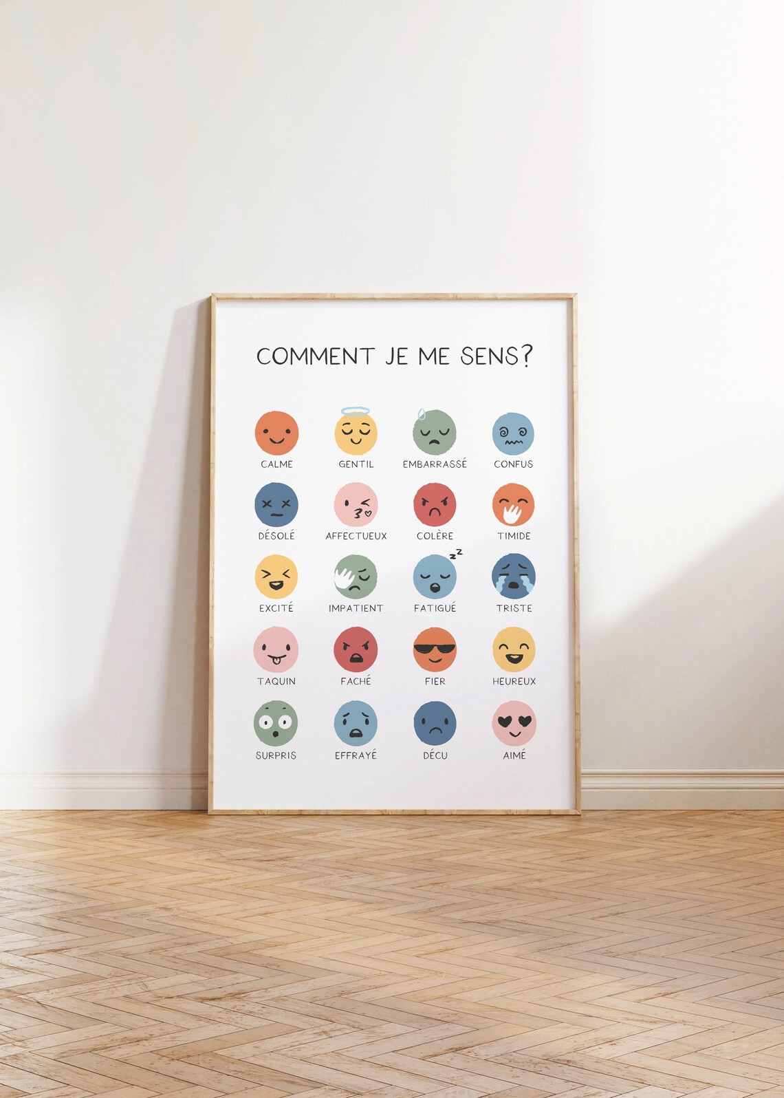 Comment Je Me Sens French Feelings Chart Kids Emotions Poster - Image 4