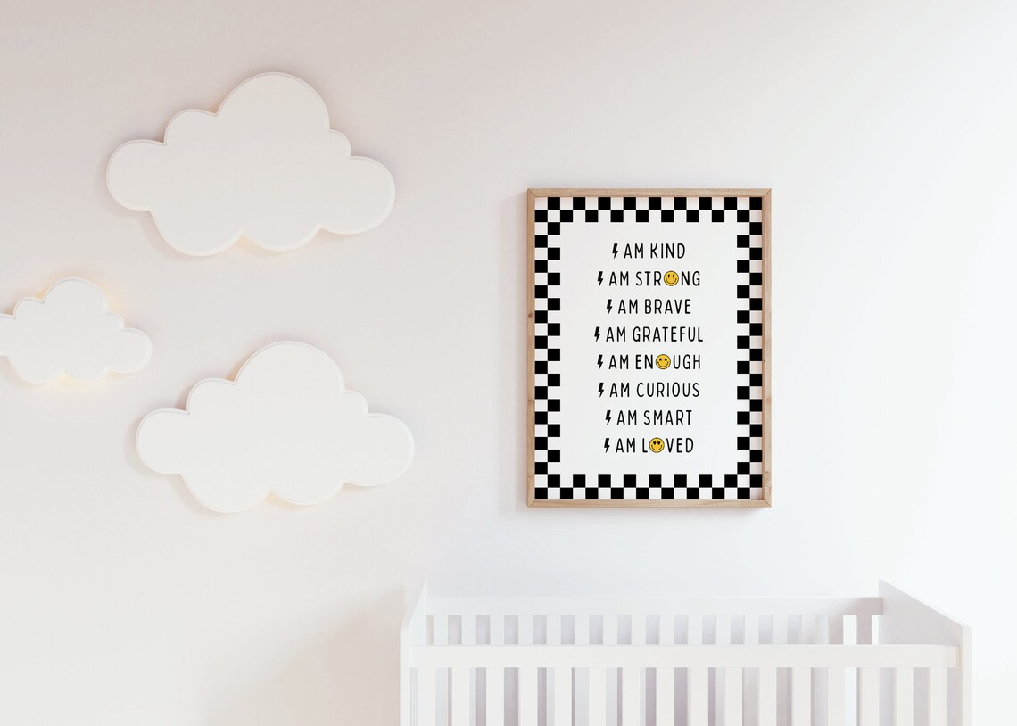 Black Gender Affirmations Nursery Decor Poster - Image 3