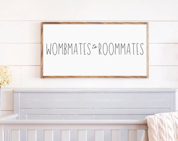 Twin Nursery Decor, Twin Girls Nursery Art Print