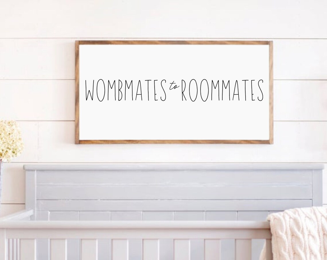 Twin Nursery Decor, Twin Girls Nursery Art Print