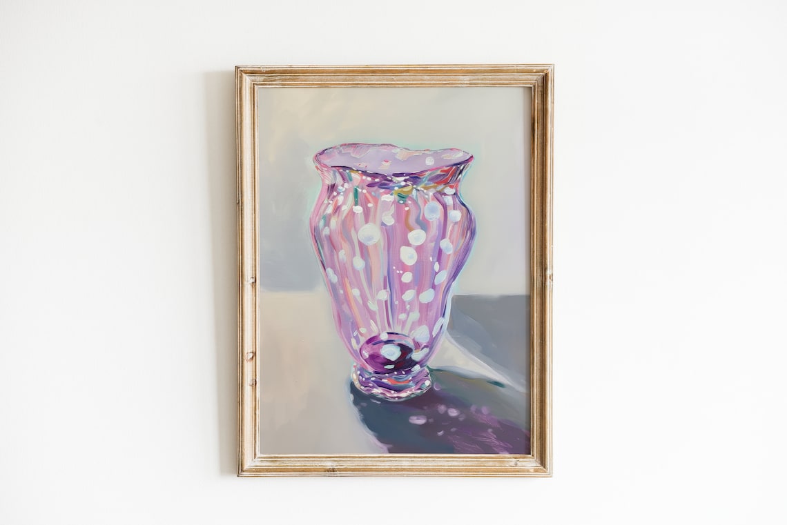 Eclectic Vase Print, Danish Pastel Apartment Decor