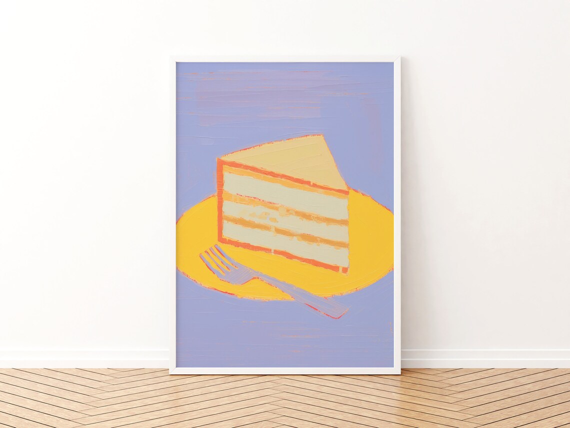Cake Art Print, Cute Kitchen Y2K Aesthetic - Image 3