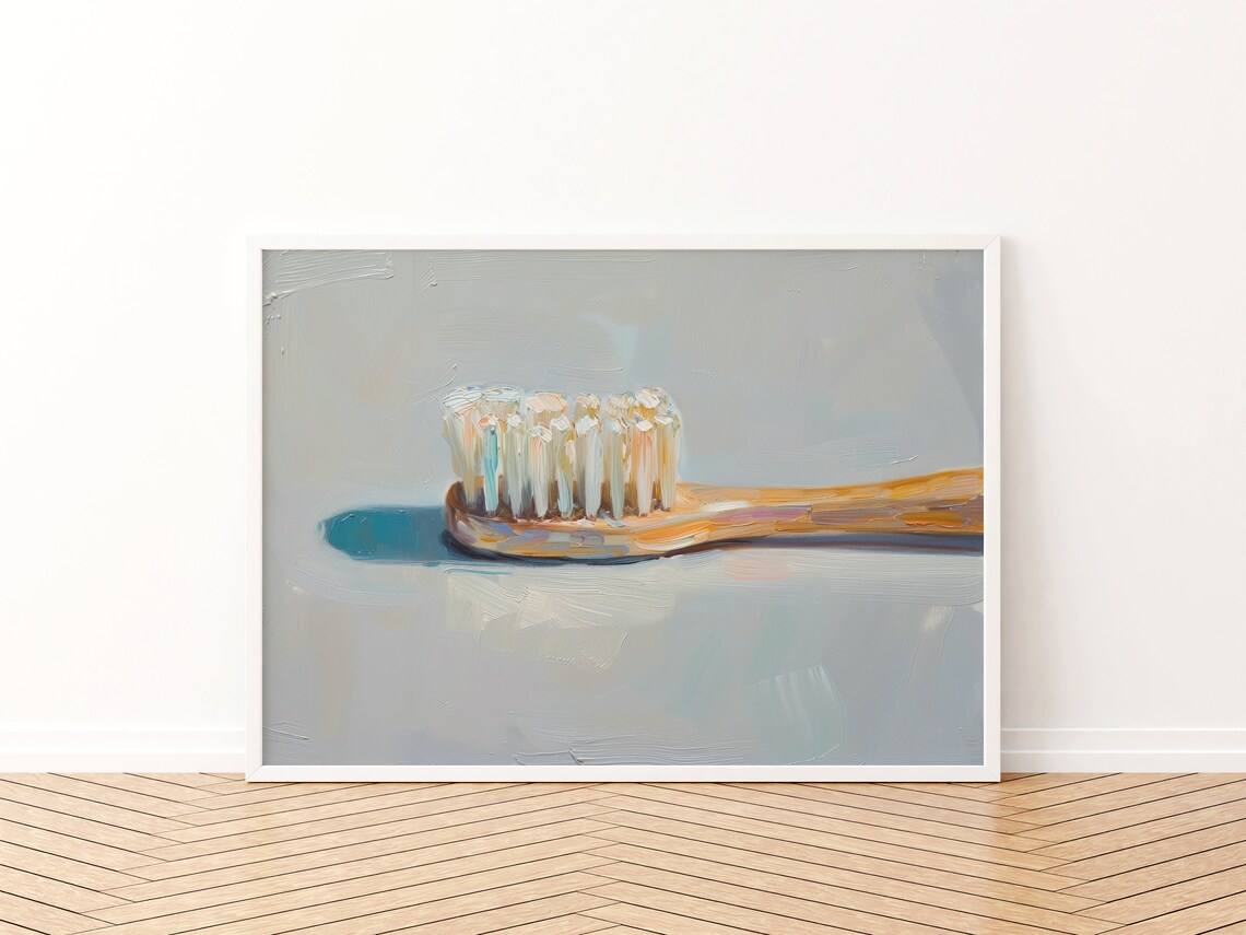 Toothbrush Funky Apartment Bathroom Art Print - Image 3