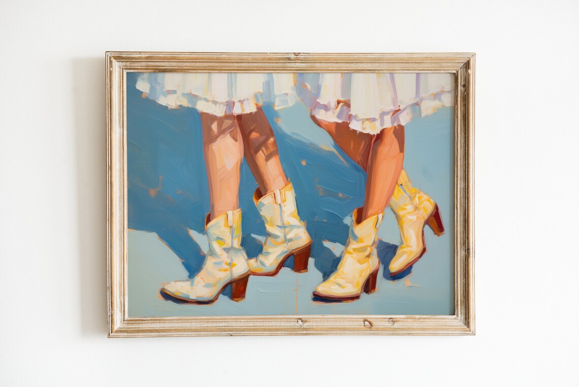 Cowgirl Vintage 1950s Aesthetic Art Print